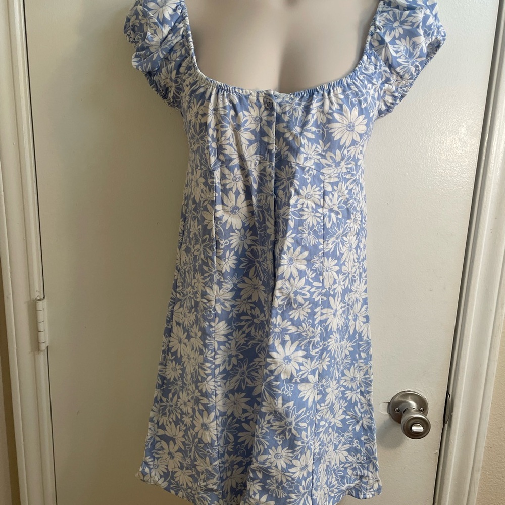 Blu Pepper - Blue and White Floral Sundress